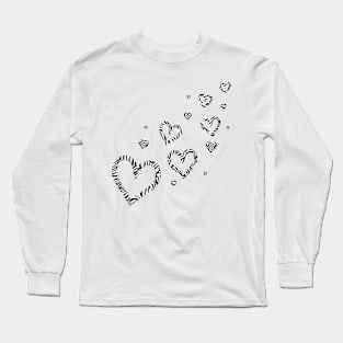 Flight of Zen and Zebra Hearts Long Sleeve T-Shirt